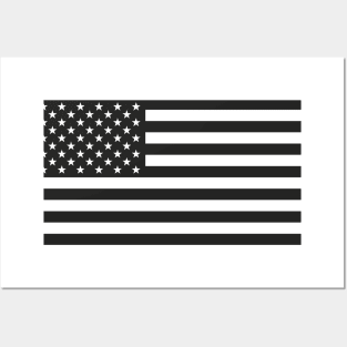 Black USA Flag Posters and Art